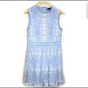 Aqua Dresses Light Blue Eyelet Dress